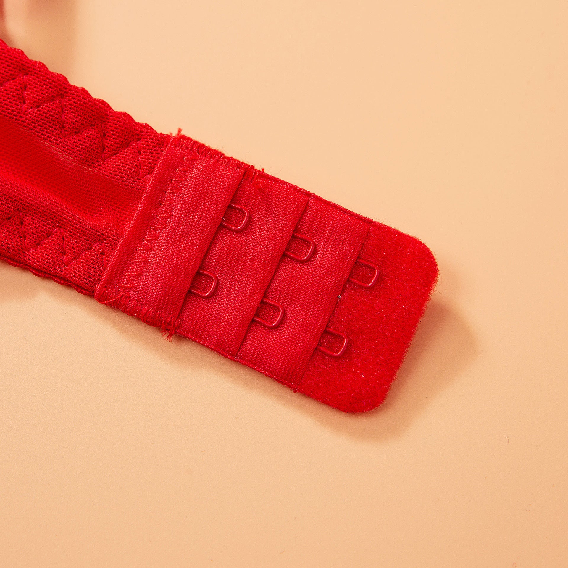 Red Sheer Lace Garter Lingerie Ensemble Strapy Details