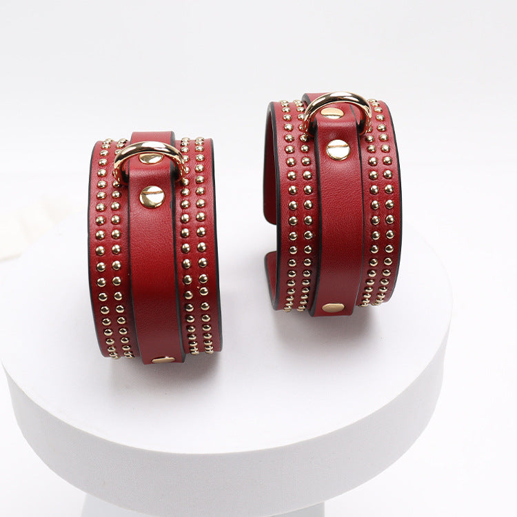 Wholesale Rivet Bondage Starter Kit in Red ankle cuff